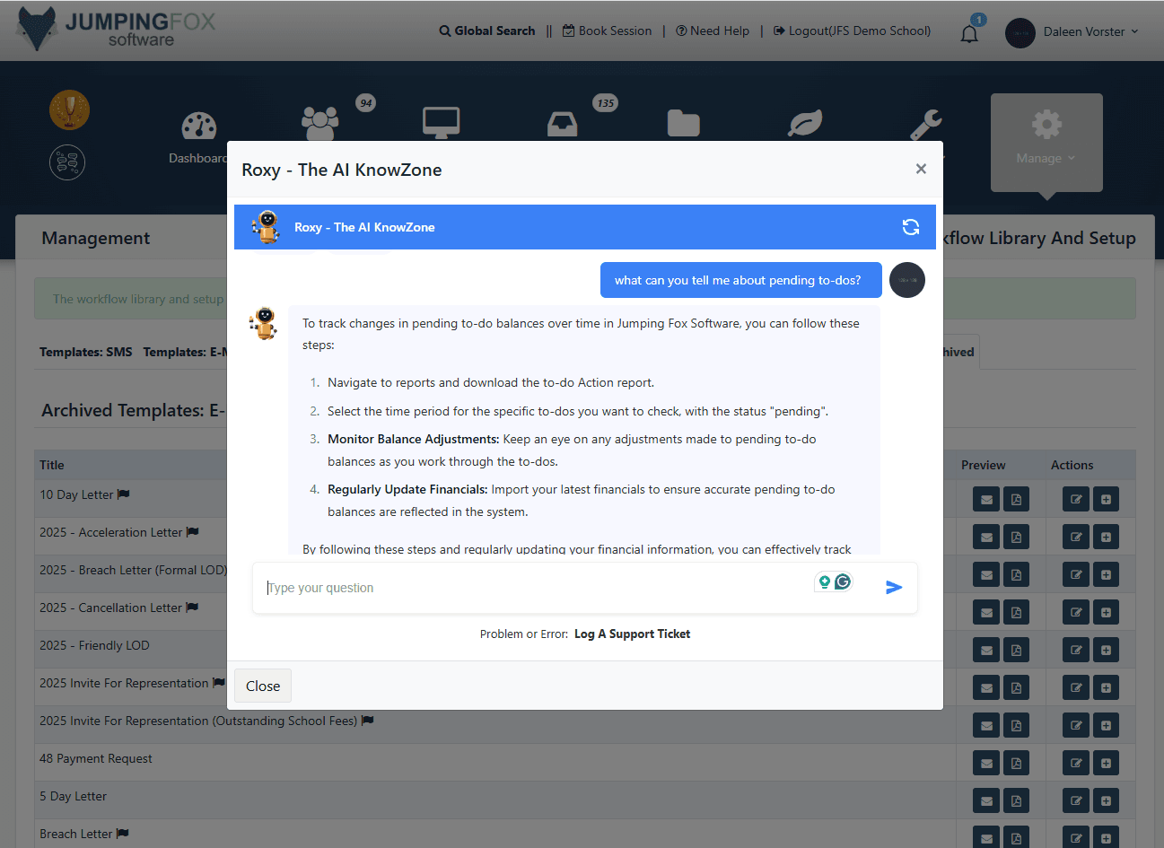 AI Assistant: Roxy: Jumping Fox Software
